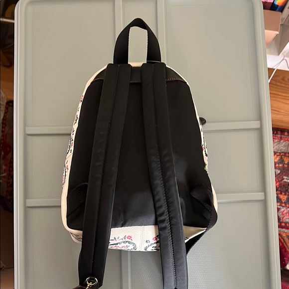 Coach Black White Mini Backpack lightning bolt bandanna ditsy butterfly pattern - Picture 2 of 9